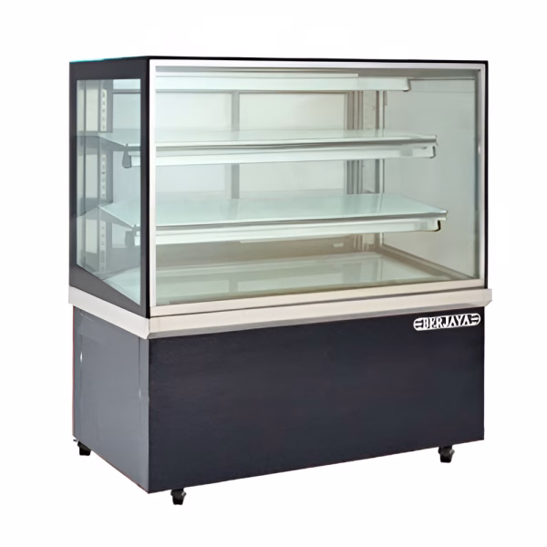 Showcase-Rectangular-Black-2-tier (1) Rectangular Confectionery Showcase – Colourbond Base