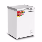 Durable top-opening hinge and thick insulation seal on a Pearl Mile commercial freezer unit